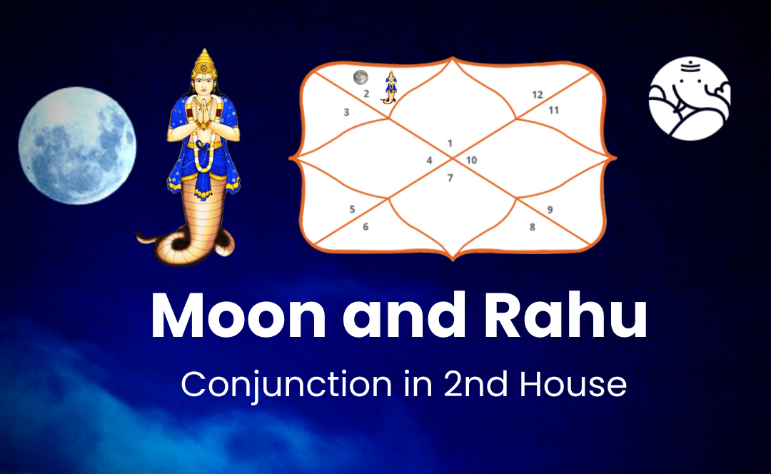 Moon and Rahu Conjunction in 2nd House - Know its Effects