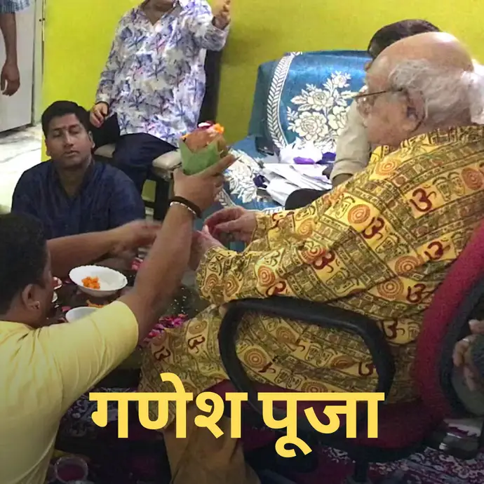 ASTROLOGER GANESHA BEJAN DARUWALLA DOING GANESHA POOJA - SEPTEMBER 2018