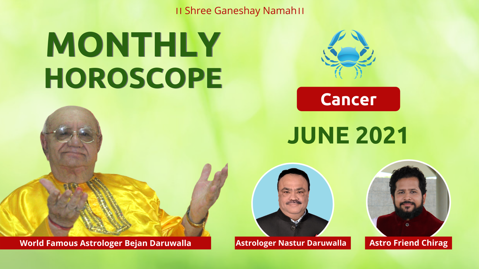 Astrology Horoscope for the Zodiac Sign CANCER for June 2021 | Monthly Predictions | Vedic Astrology