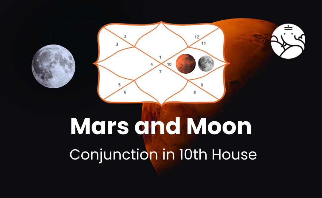Mars and Moon Conjunction in 10th House