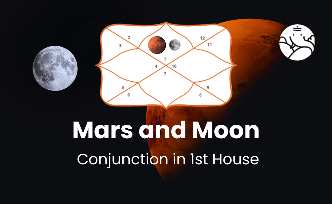 Mars and Moon Conjunction in 1st House
