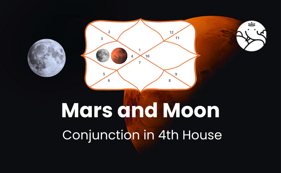 Mars and Moon Conjunction in 4th House