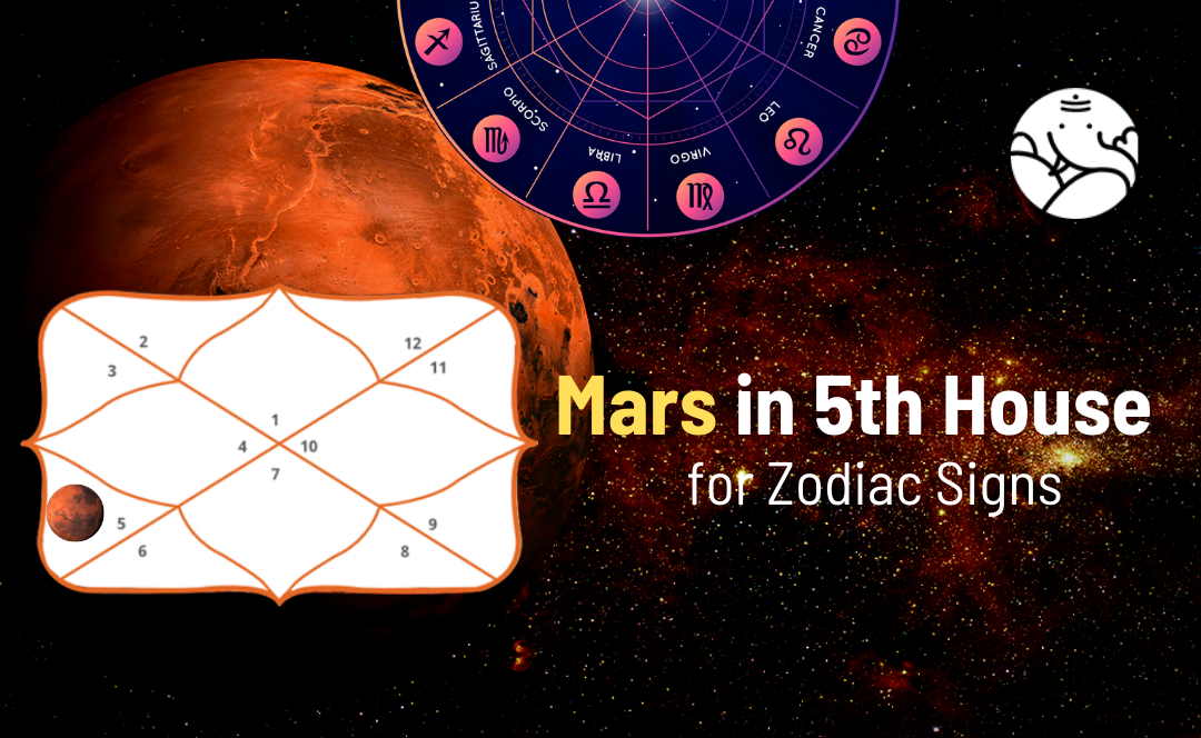 Mars in 5th House for Zodiac Signs
